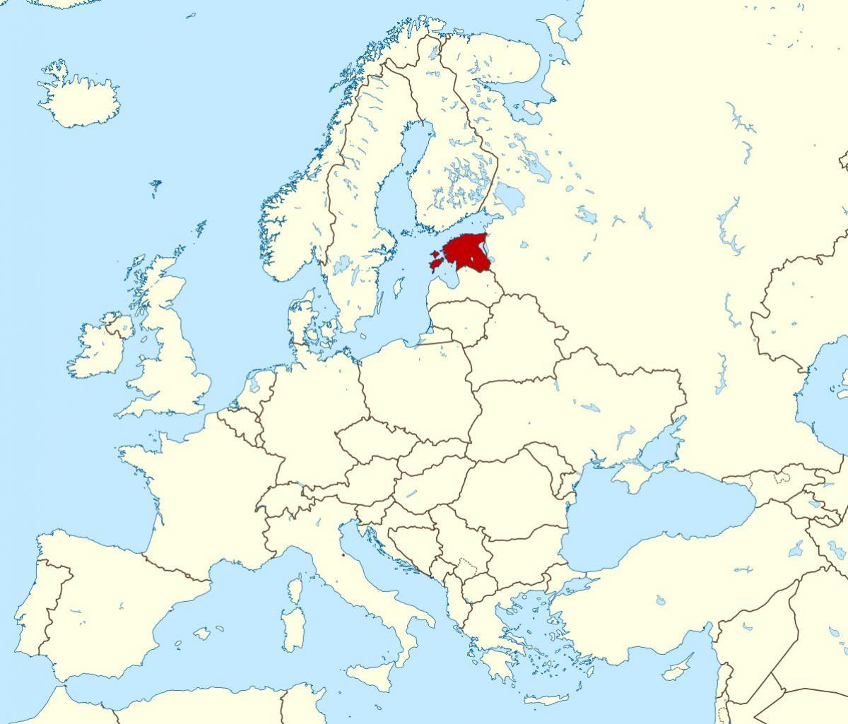 Igaunija atrašanās vietu uz pasaules kartes