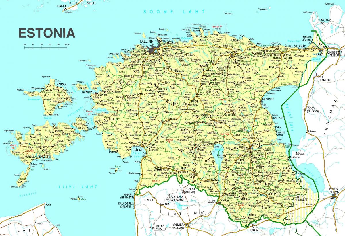 kartes Igaunijas ceļu