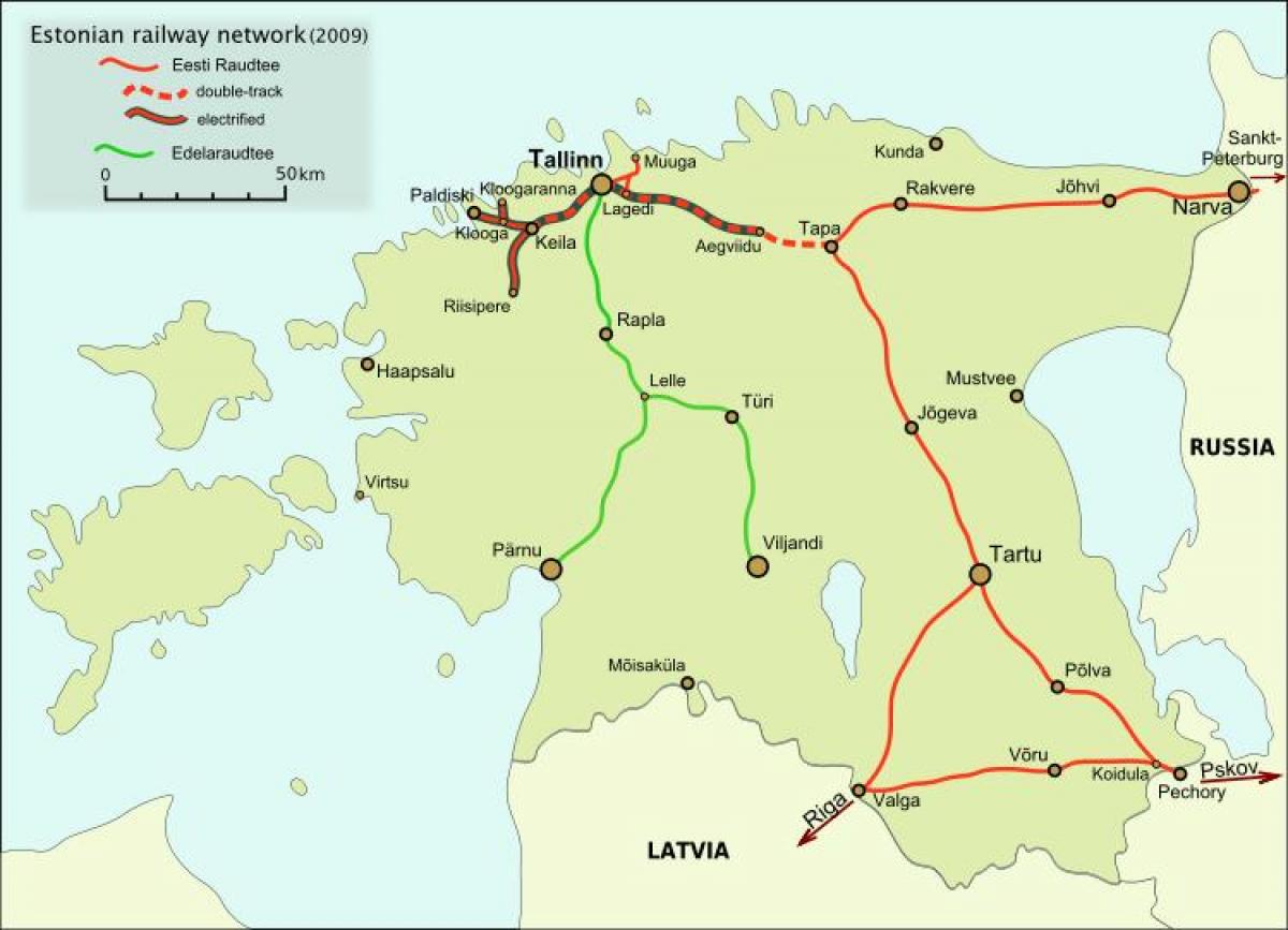 karte igaunijas dzelzceļa