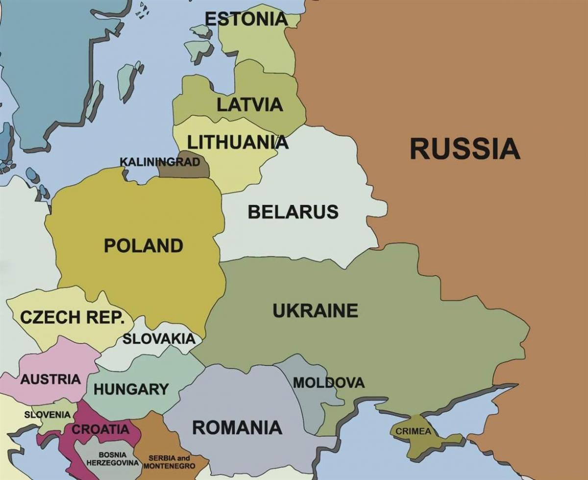 karte karte Igaunija apkārtējām valstīm